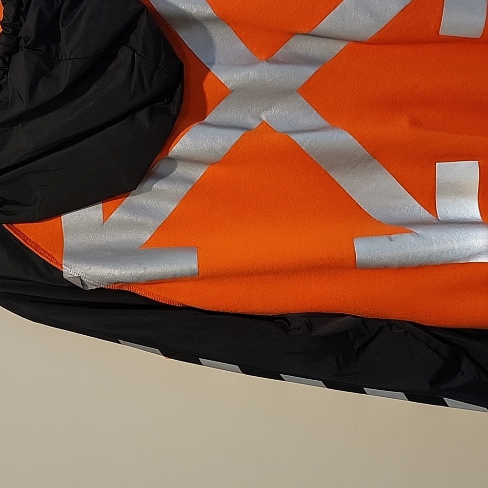 Moncler Off White Rare Orange Hoodie Jacket xxxl - Picture 14 of 16